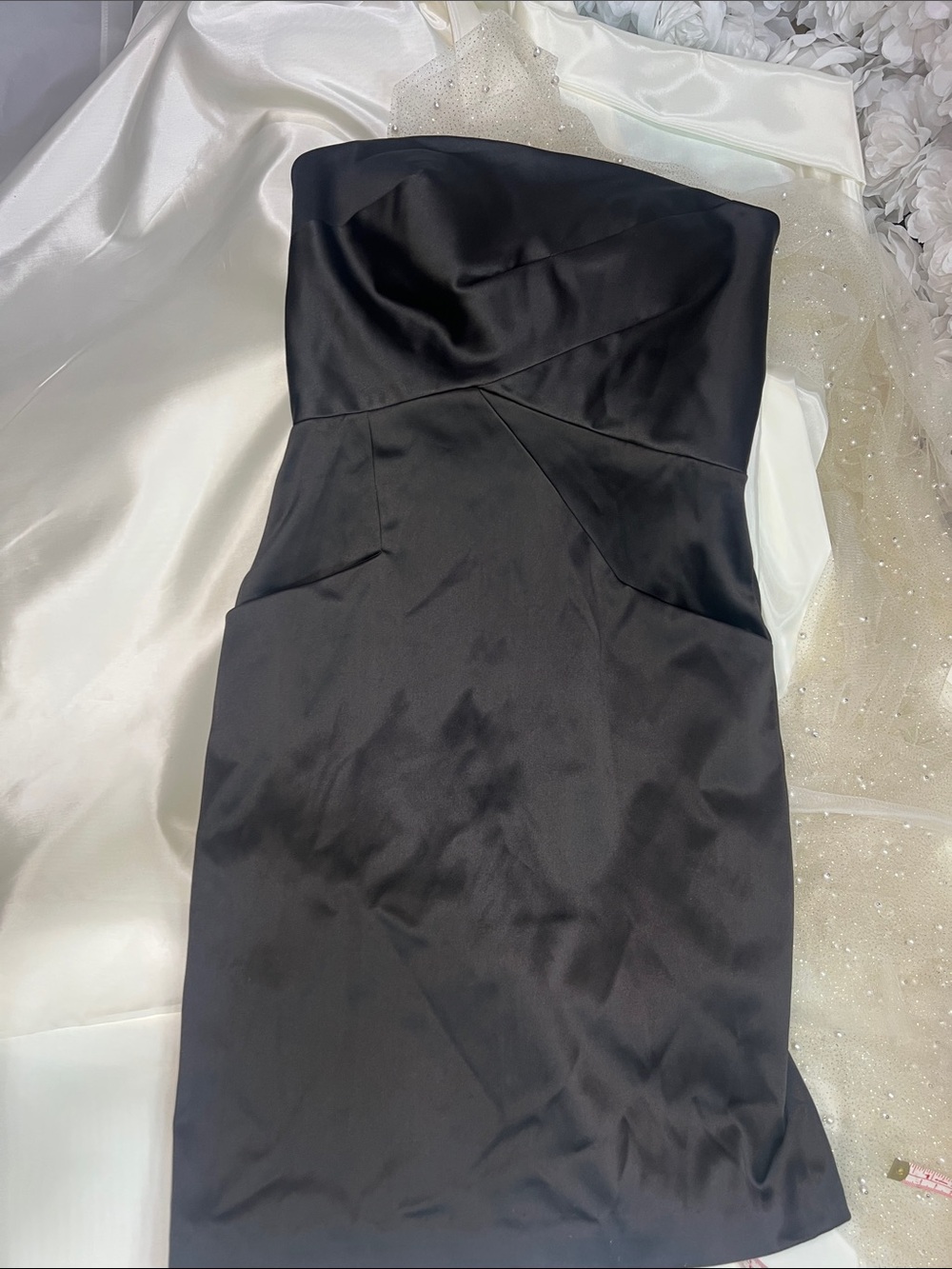 BCBG Classic Strapless Black Sheath Dress by